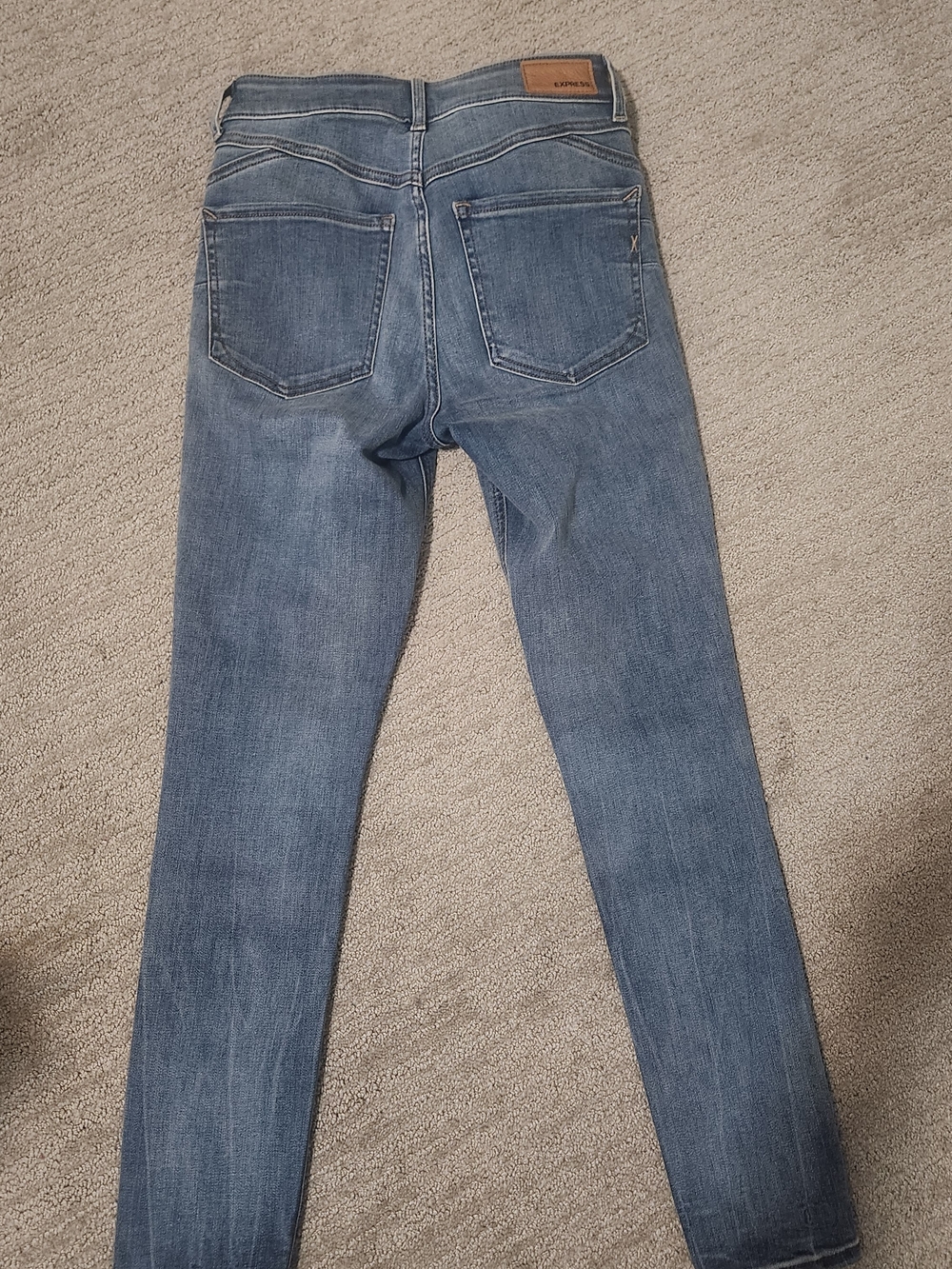 Express Blue Denim Jeans with Contrast Trim